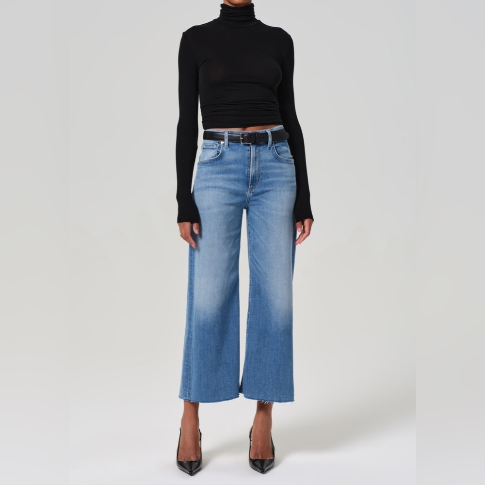 Citizens of Humanity Lyra Wide Leg Crop Jeans Size 28